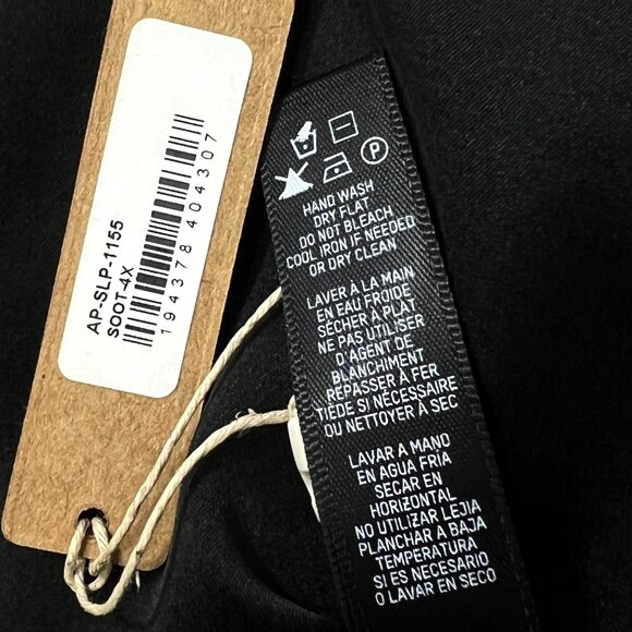 SKIMS Silk Slip Dress High Slit Soot 4X - Picture 11 of 13